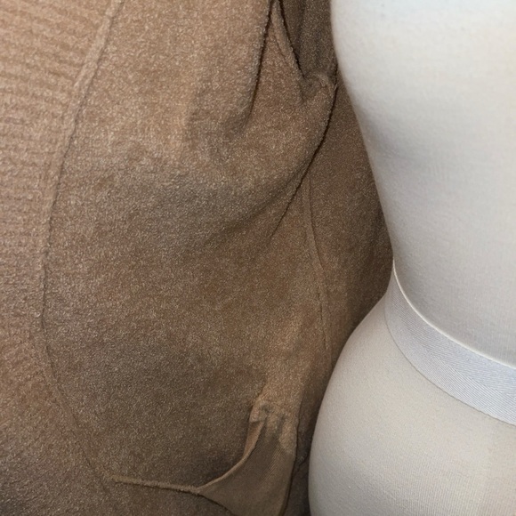 Barefoot Dreams Women’s Cardigan Sz M Tan Open Front Long Sleeve Cozy Chic Lite - Picture 8 of 11